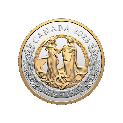 Allegories of Justice and Truth 1 Oz Fine Silver Coin Canada 2025