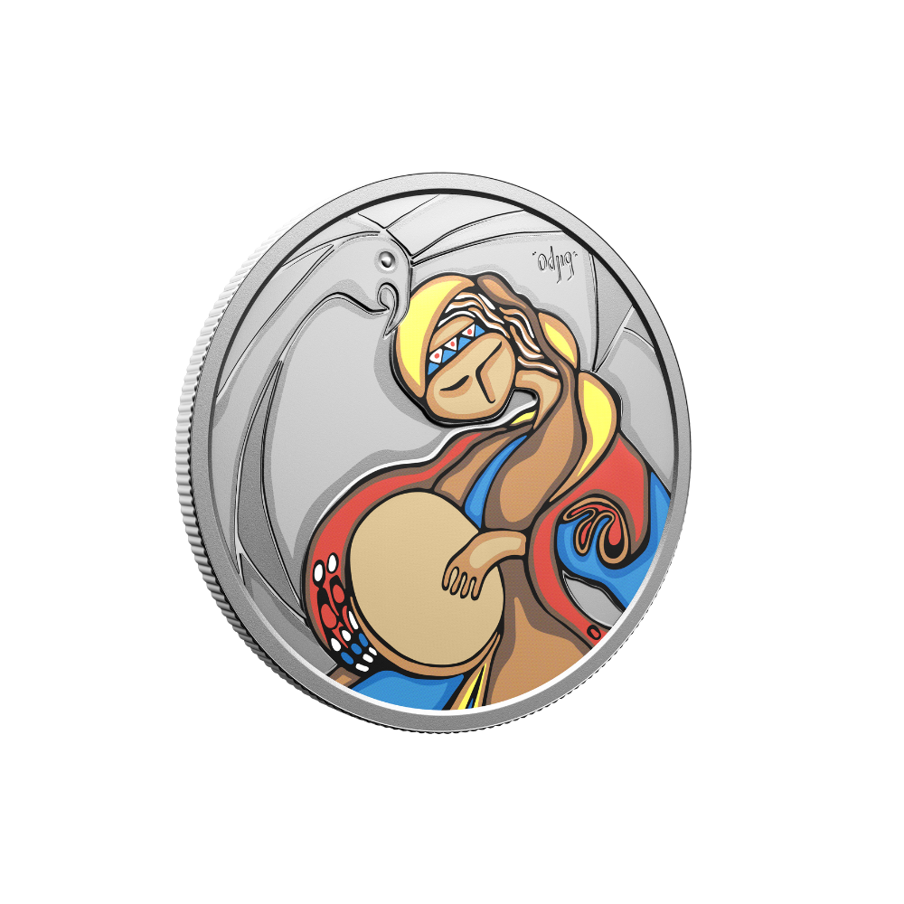 Folk Singer by Daphne Odjig 1 Oz Fine Silver Coin Canada 2025