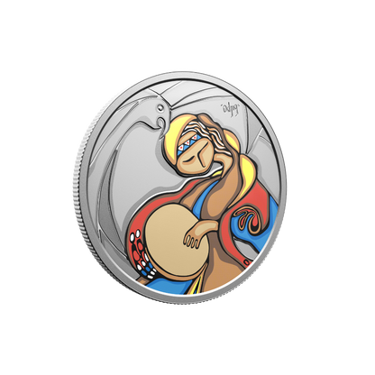 Folk Singer by Daphne Odjig 1 Oz Fine Silver Coin Canada 2025