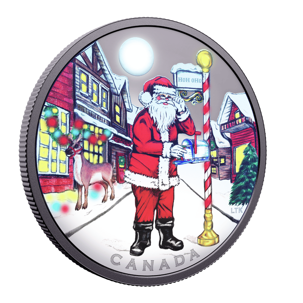 Dear Santa 1 Oz Fine Silver Coin Canada 2025 Royal Canadian Mint