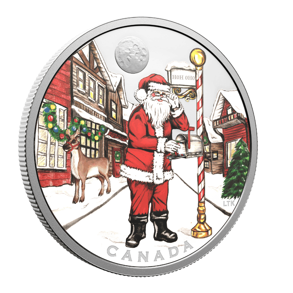 Dear Santa 1 Oz Fine Silver Coin Canada 2025 Royal Canadian Mint