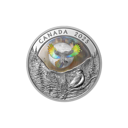 Moon Sky Raven 1 Oz Fine Silver Coin Canada 2025