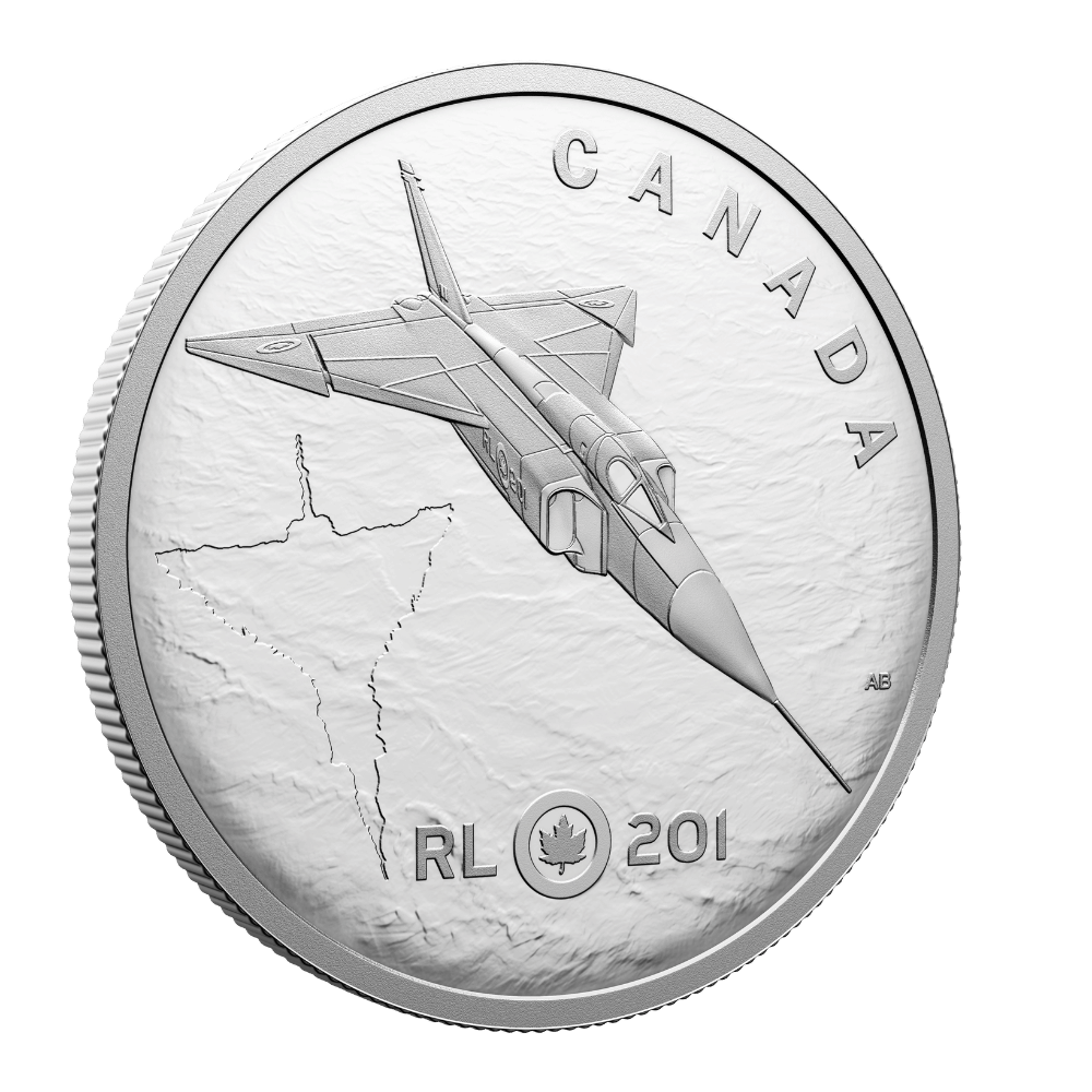 Avro Arrow 1 Oz Fine Silver Coin Canada 2025 Reverse Royal Canadian Mint