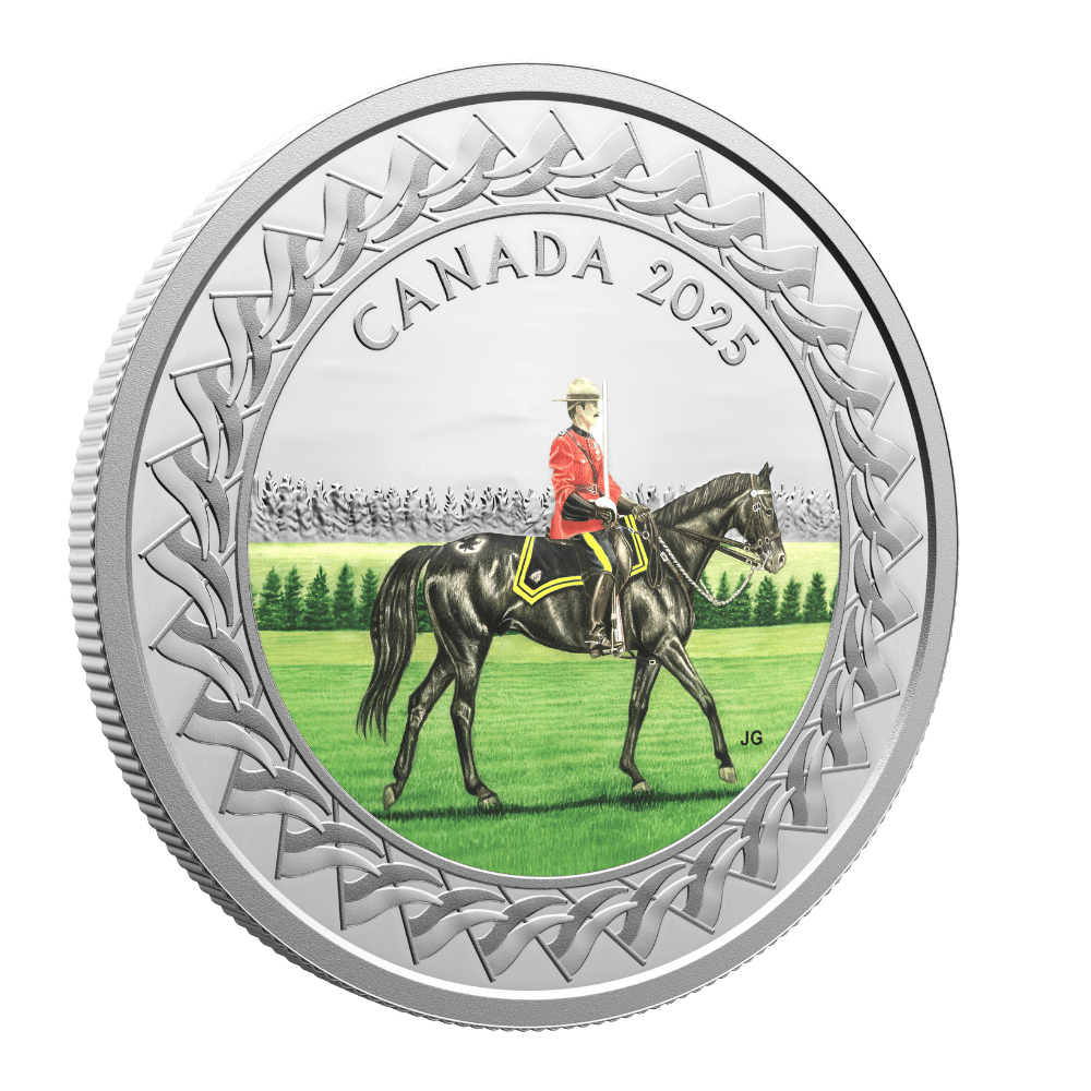 RCMP Musical Ride 1 Oz Fine Silver Coin Canada 2025 reverse Royal Canadian Mint