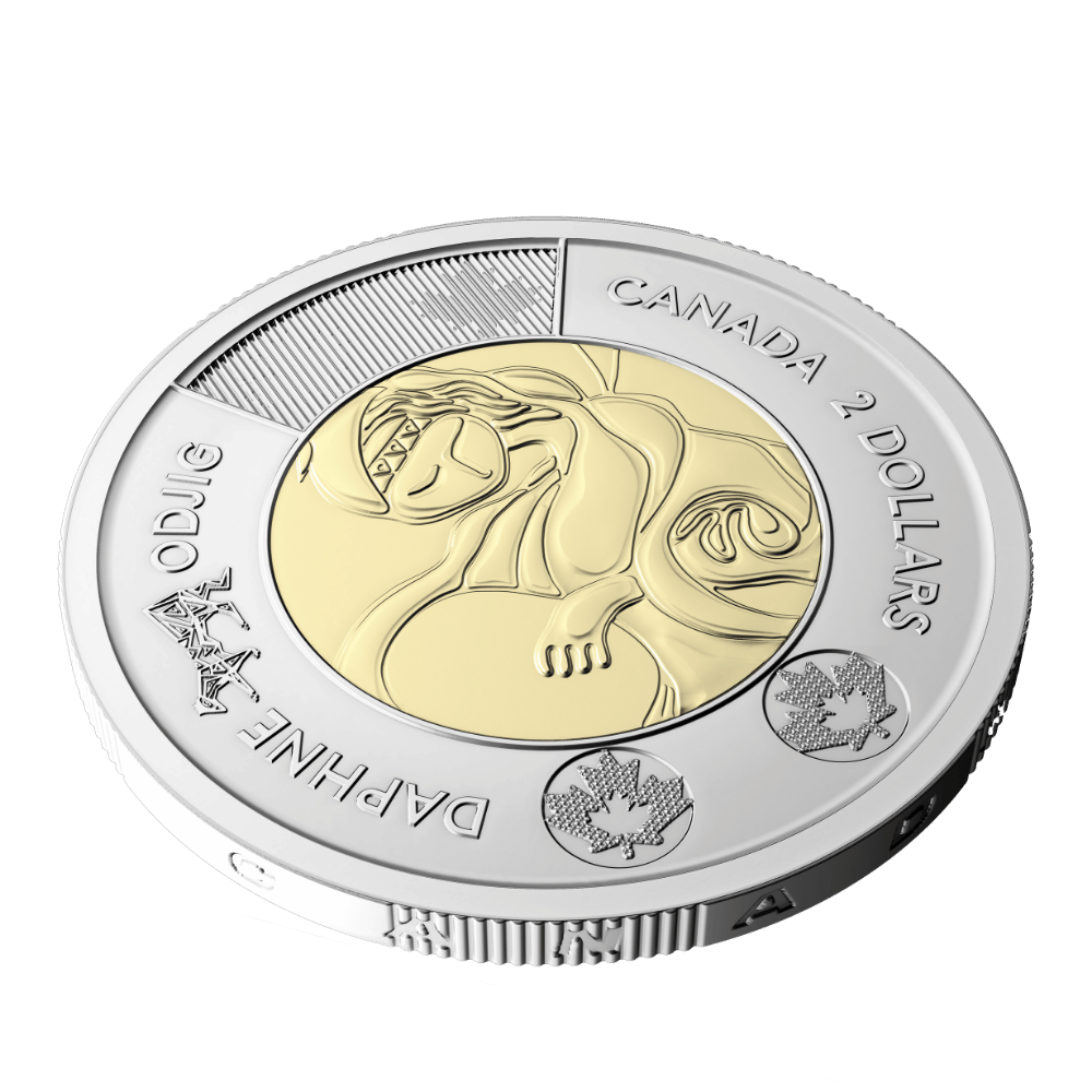 2025 $2 Celebrating the Life and Art of Daphne Odjig Non-colourized Special Wrap Roll Royal Canadian Mint