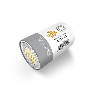 2025 $2 Honouring Canada’s Unknown Soldier Non-Colourized Special Wrap Roll ROYAL CANADIAN MINT