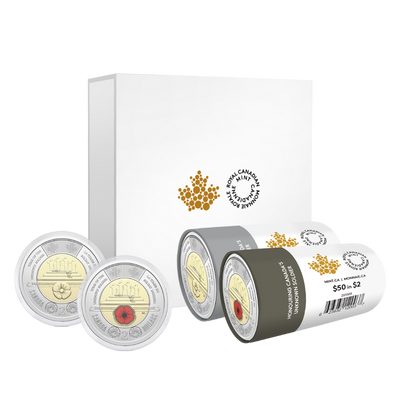 2025 $2 Honouring Canada’s Unknown Soldier Special Wrap Roll Box Set ROYAL CANADIAN MINT