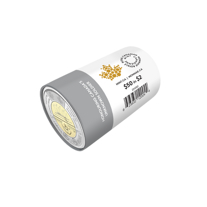 2025 $2 Honouring Canada’s Unknown Soldier Special Wrap Roll Box Set ROYAL CANADIAN MINT