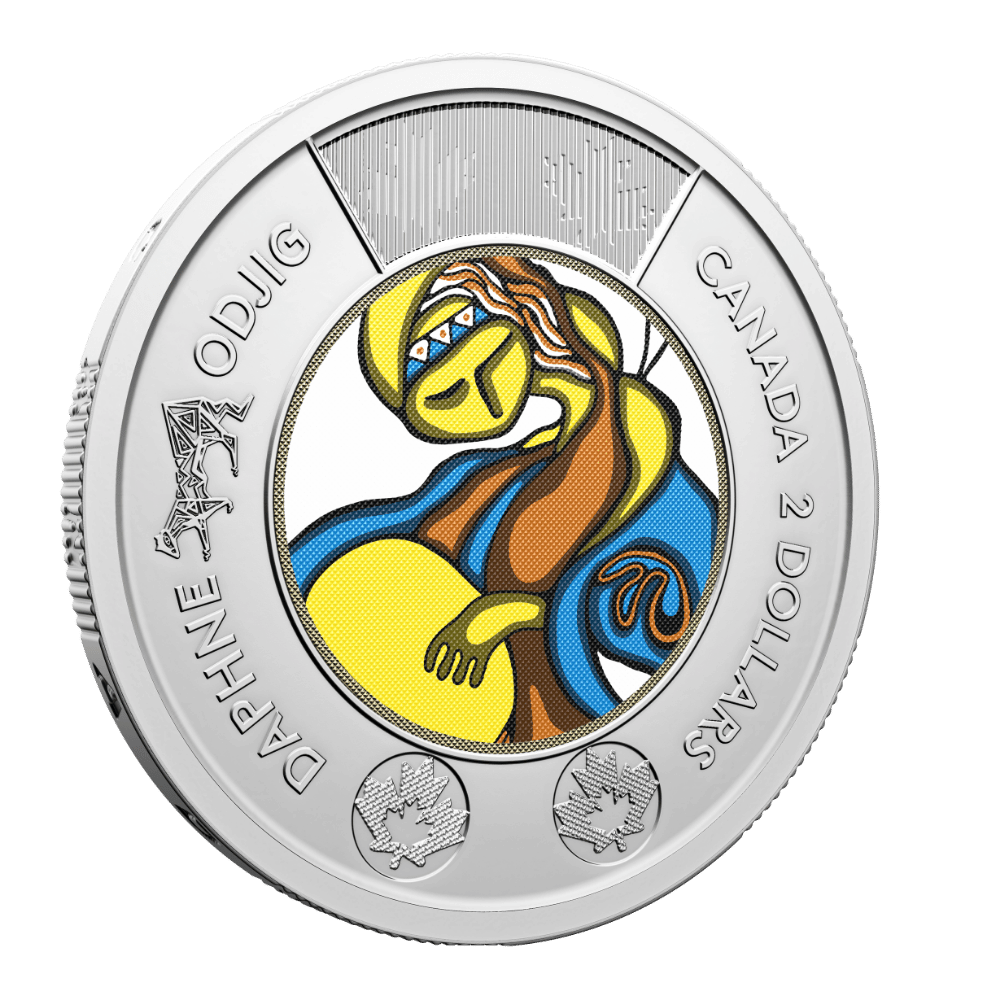 2025 $2 Celebrating the Life and Art of Daphne Odjig Colourized Special Wrap Roll Royal Canadian Mint