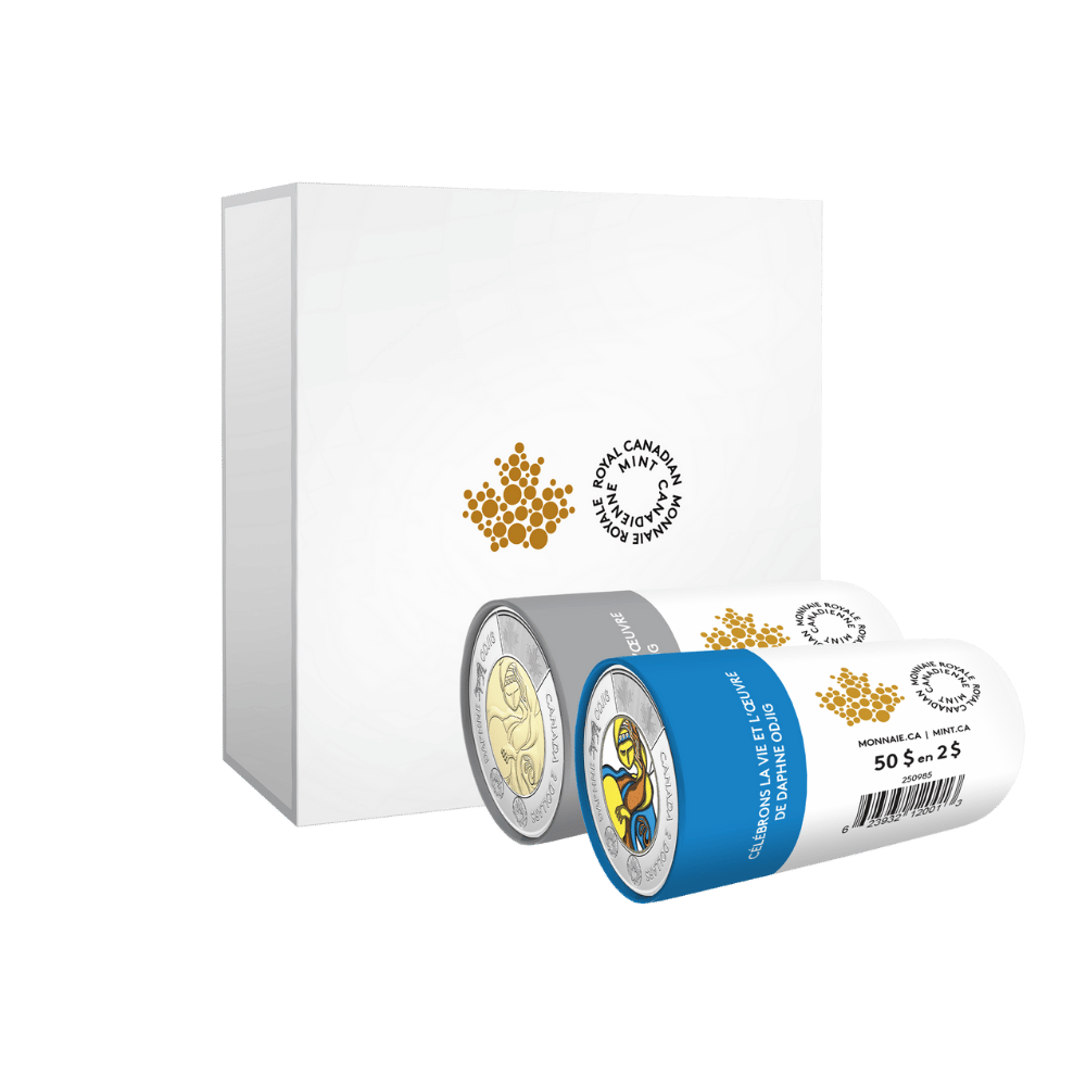 2025 $2 Celebrating the Life and Art of Daphne Odjig Special Wrap Roll Box Set Royal Canadian Mint