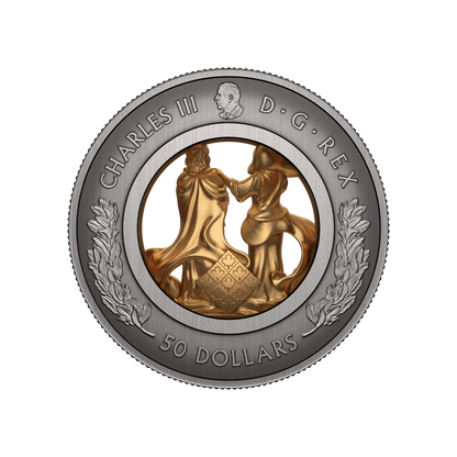 Allegories of Justice and Truth 5 Oz Fine Silver Coin Canada 2025