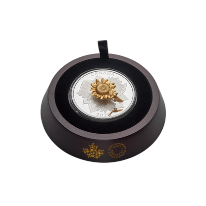 The Goldfinch and the Bloom 5 Oz Pure Silver Coin Canada 2025