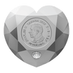 Heart Diamond Fine Silver Diamond Shaped Coin Canada 2025 reverse Royal Canadian Mint