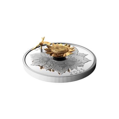 The Goldfinch and the Bloom 5 Oz Pure Silver Coin Canada 2025