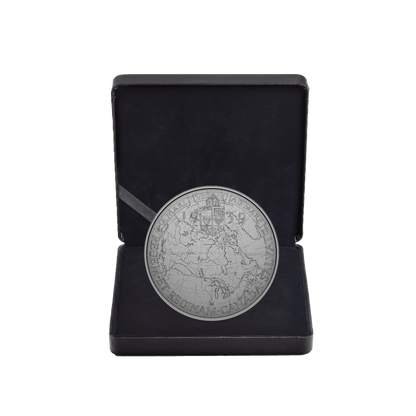 Emanuel Hahn’s Original Sketch Royal Visit 5 Oz Fine Silver Coin packaging Royal Canadian Mint