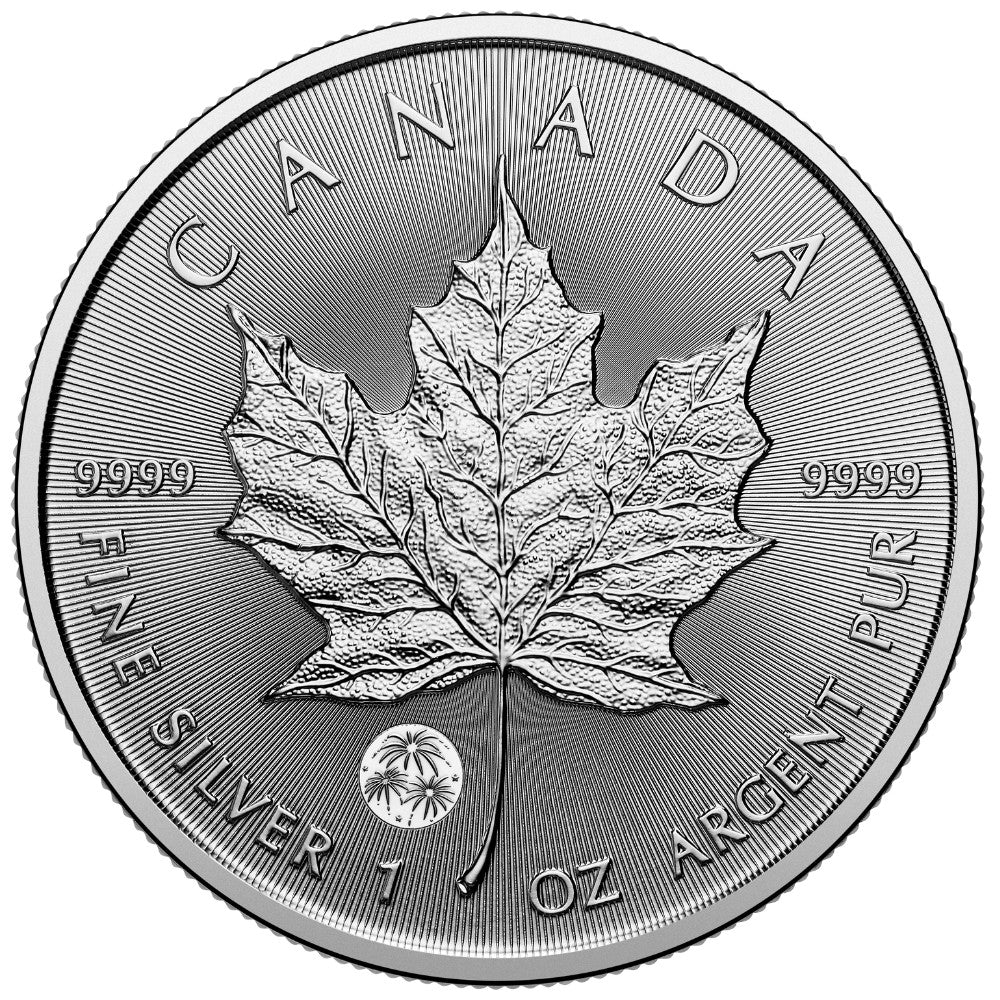 1-oz. 99.99% Pure Silver Coin Treasured Silver Maple Leaf: Congratulations! Privy Mark (Premium Bullion) - PARTHAVA COIN