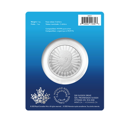 2025 The Majestic Polar Bear – 1 oz. 99.99% Pure Silver Coin (Premium Bullion) - Packaging Back - Royal Canadian Mint