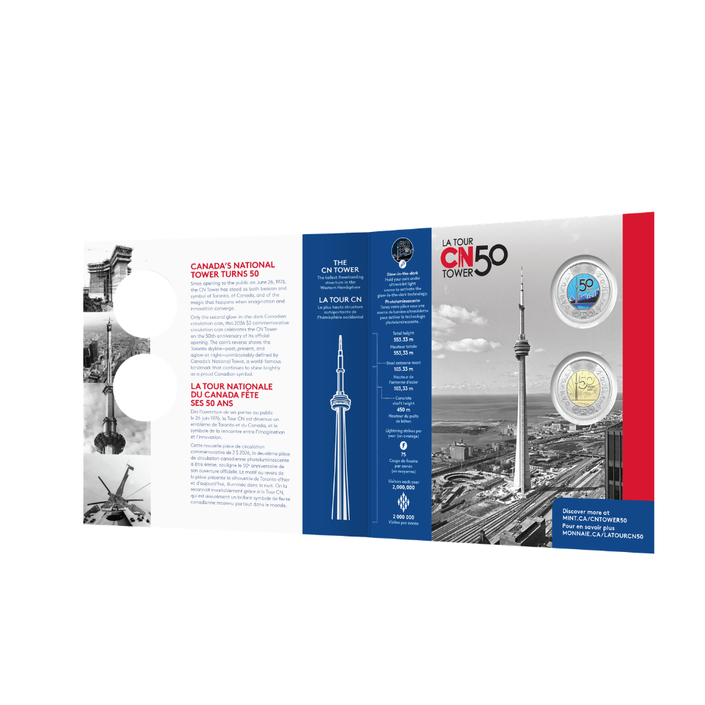 2026 Commemorative Collector Keepsake Card 50th Anniversary of the CN Tower Royal Canadian Mint