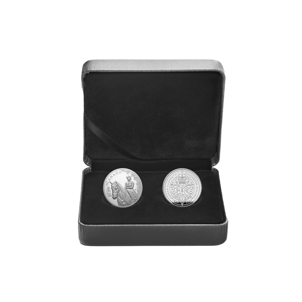 100th Anniversary of the Birth of Queen Elizabeth II Fine Silver Two-Coin Set Royal Canadian Mint