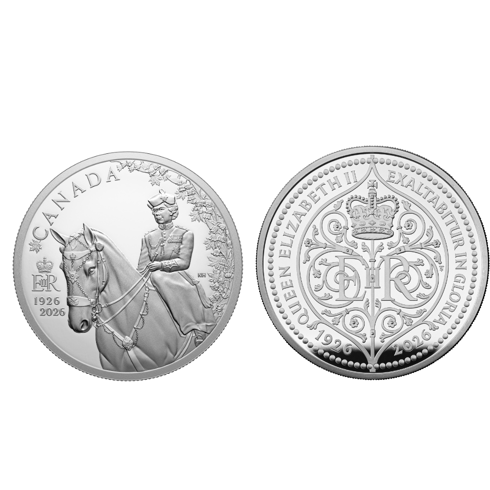 100th Anniversary of the Birth of Queen Elizabeth II Fine Silver Two-Coin Set Royal Canadian Mint