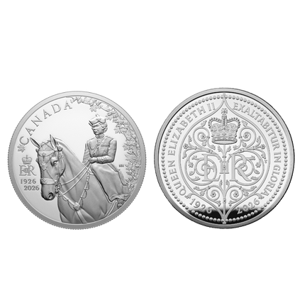 100th Anniversary of the Birth of Queen Elizabeth II Fine Silver Two-Coin Set Royal Canadian Mint