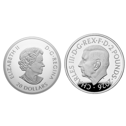 100th Anniversary of the Birth of Queen Elizabeth II Fine Silver Two-Coin Set Royal Canadian Mint