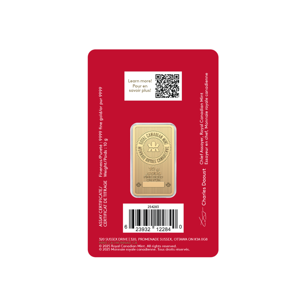 2026 Lunar Year of the Horse 10 g 99.99% Pure Gold Bar (Premium Bullion) ROYAL CANADIAN MINT