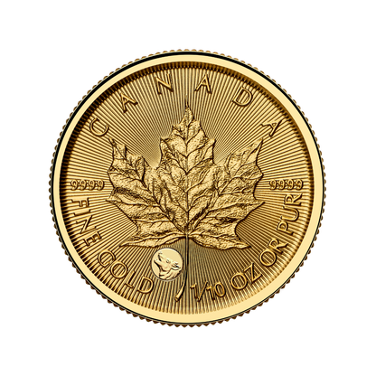 2026 Treasured Gold Maple Leaf: Wolf Privy Mark 1/10 Oz 99.99% Pure Gold Coin (Premium Bullion) Royal Canadian Mint
