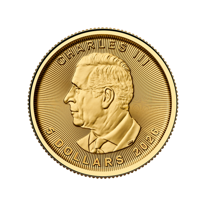 2026 Treasured Gold Maple Leaf: Wolf Privy Mark 1/10 Oz 99.99% Pure Gold Coin (Premium Bullion) Royal Canadian Mint