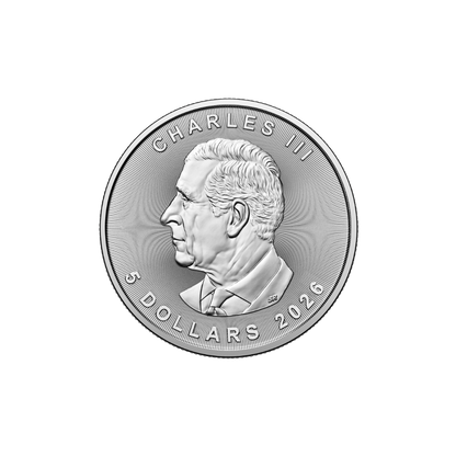 2026 Treasured Silver Maple Leaf: Wolf Privy Mark 1 Oz 99.99% Pure Silver Coin (Premium Bullion) Royal Canadian Mint