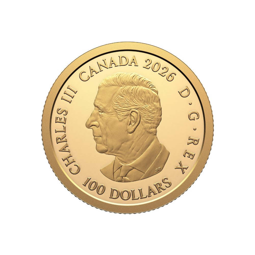 FIFA World Cup 2026ᵀᴹ The Beautiful Game 1/4 Oz Pure Gold Coin Canada 2026 Royal Canadian Mint