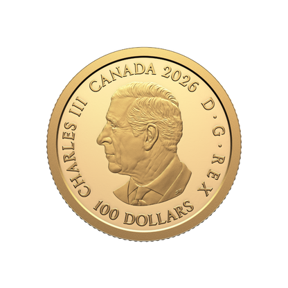 FIFA World Cup 2026ᵀᴹ The Beautiful Game 1/4 Oz Pure Gold Coin Canada 2026 Royal Canadian Mint