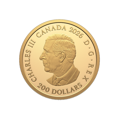 FIFA World Cup 2026ᵀᴹ We All Play Together 1 Oz Pure Gold Coin Canada 2026 Royal Canadian Mint