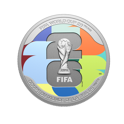 FIFA World Cup 2026ᵀᴹ We Are 26ᵀᴹ 1 Oz Fine Silver Coin Canada 2026 Royal Canadian Mint