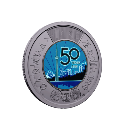 2026 $2 50th Anniversary of the CN Tower Colourized Special Wrap Roll Royal Canadian Mint