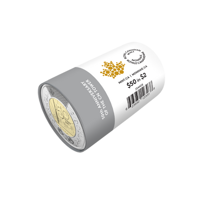 2026 $2 50th Anniversary of the CN Tower Non-colourized Special Wrap Roll