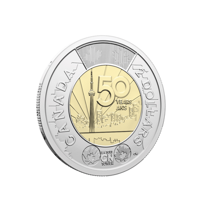 2026 $2 50th Anniversary of the CN Tower Non-colourized Special Wrap Roll