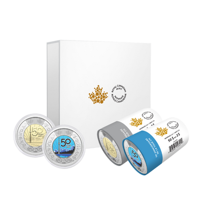2026 $2 50th Anniversary of the CN Tower Special Wrap Roll Box Set Royal Canadian Mint
