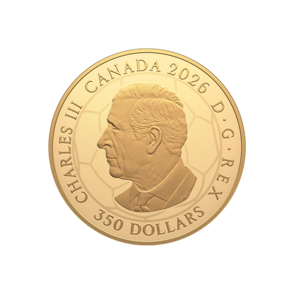 FIFA World Cup 2026ᵀᴹ Celebration 5 Oz Pure Gold Coin Canada 2026 - Royal Canadian Mint