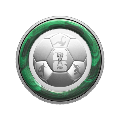 FIFA World Cup 2026ᵀᴹ The Trophy 5 Oz Fine Silver Coin Canada 2026 Royal Canadian Mint