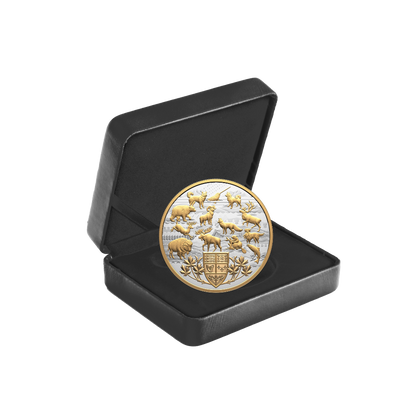 Heraldic Landscape: Animals of Canada 5 Oz Pure Silver Coin Canada 2026 Royal Canadian Mint