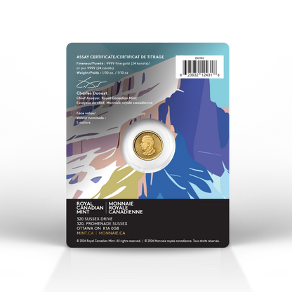2027 Treasured Gold Maple Leaf: Loon Privy Mark 1/10 Oz 99.99% Pure Gold Coin (Premium Bullion) Royal Canadian Mint