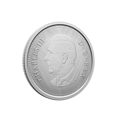 25 Cent Tribute: W Mint Mark Caribou Pure Silver Coin 2024 Canada