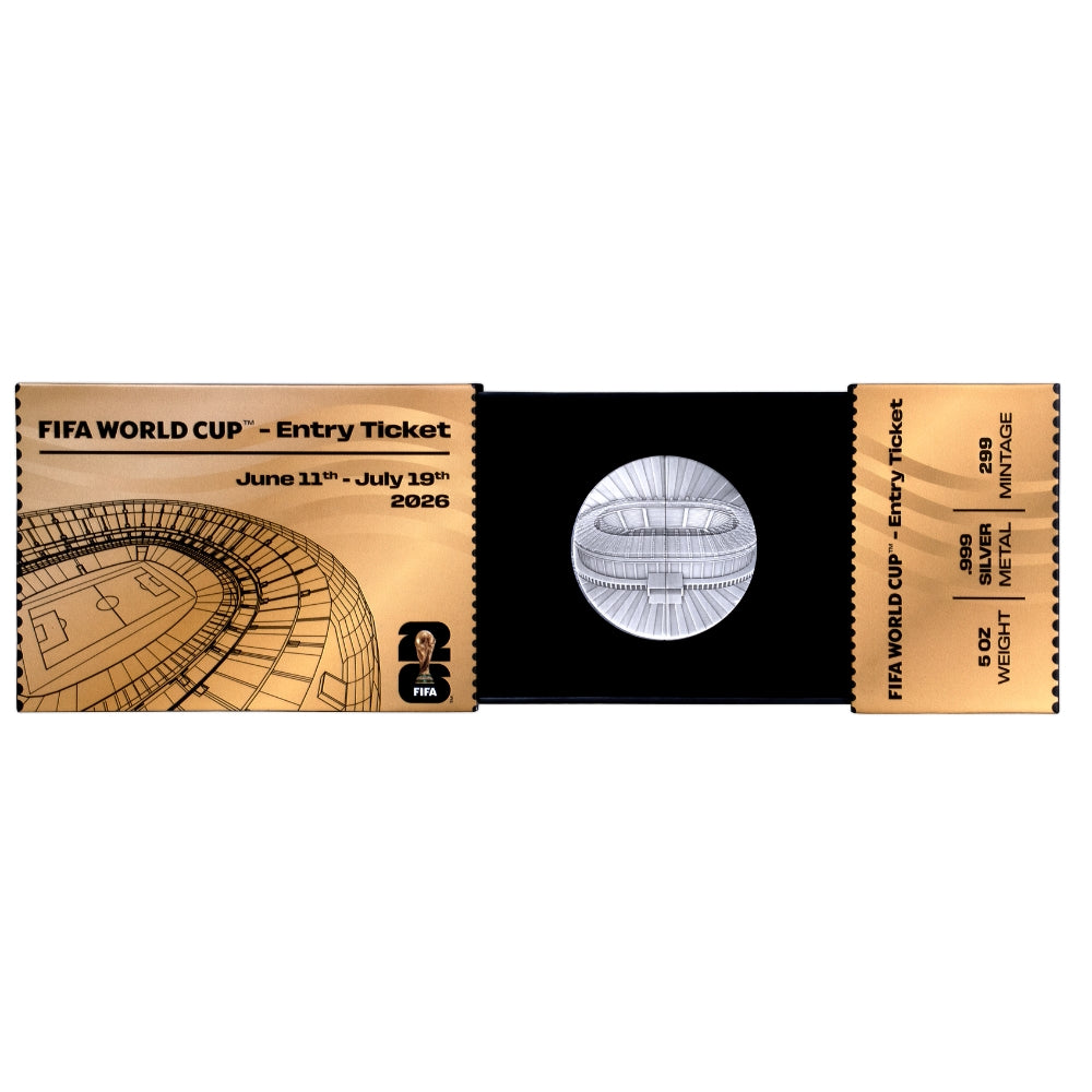 Stadium Sliding Door FIFA World Cup 5 Oz Silver Coin 2026