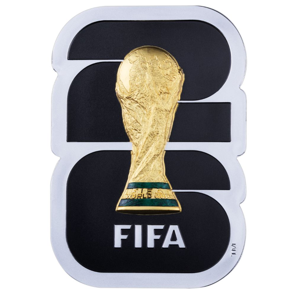 26 oz Silver 26 Shape Coin Trophy FIFA 2026