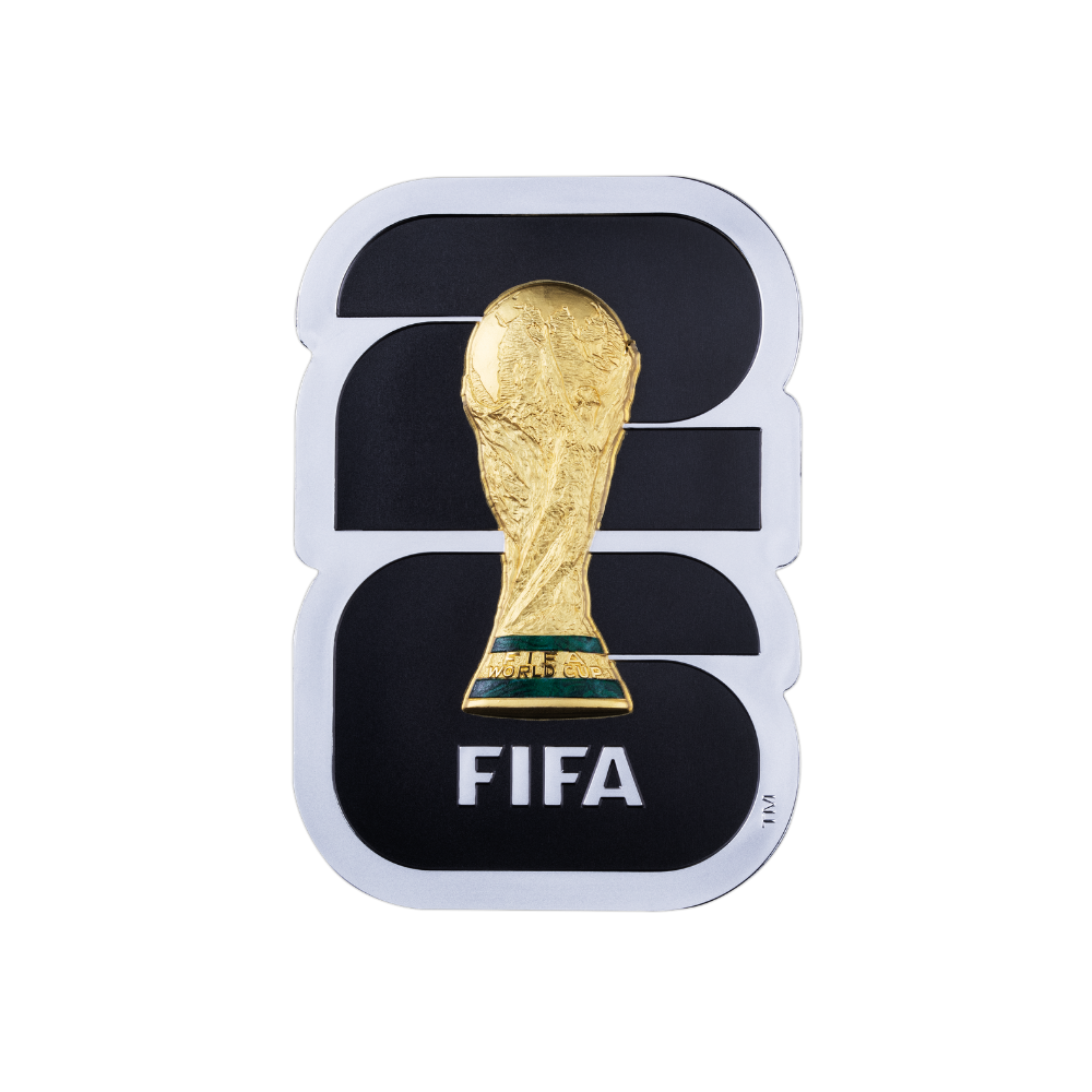 26 oz Silver 26 Shape Coin Trophy FIFA 2026