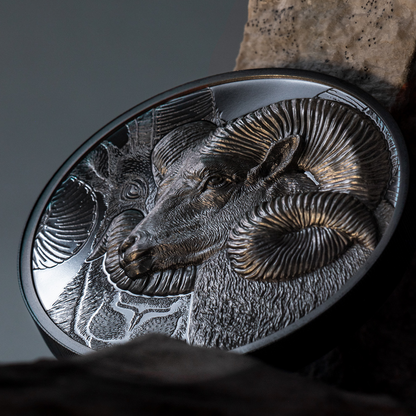 Magnificent Argali Wild Mongolia 2 Oz Silver Coin 2022