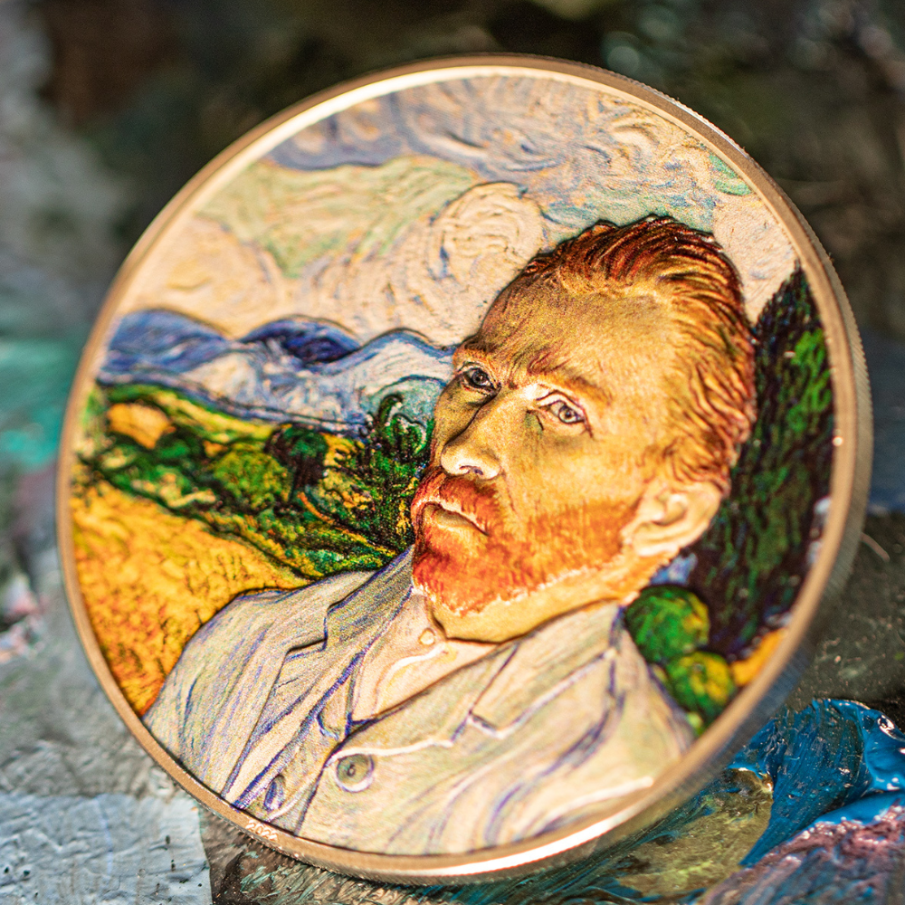 VINCENT VAN GOGH Masters of Art 2 Oz Silver Coin $10 Cook Islands 2022