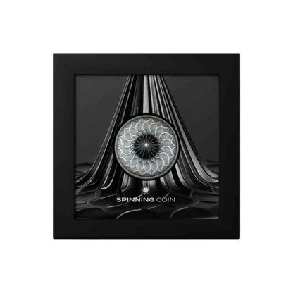 2nd EDITION SPINNING COIN Spinning Series 1 Oz Silver Coin $5 Cook Islands 2024