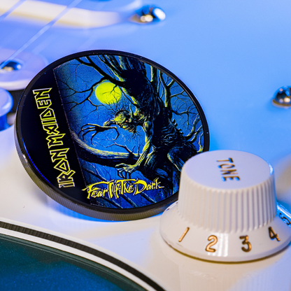 FEAR OF THE DARK Iron Maiden 1 Oz Silver Coin $5 Cook Islands 2022